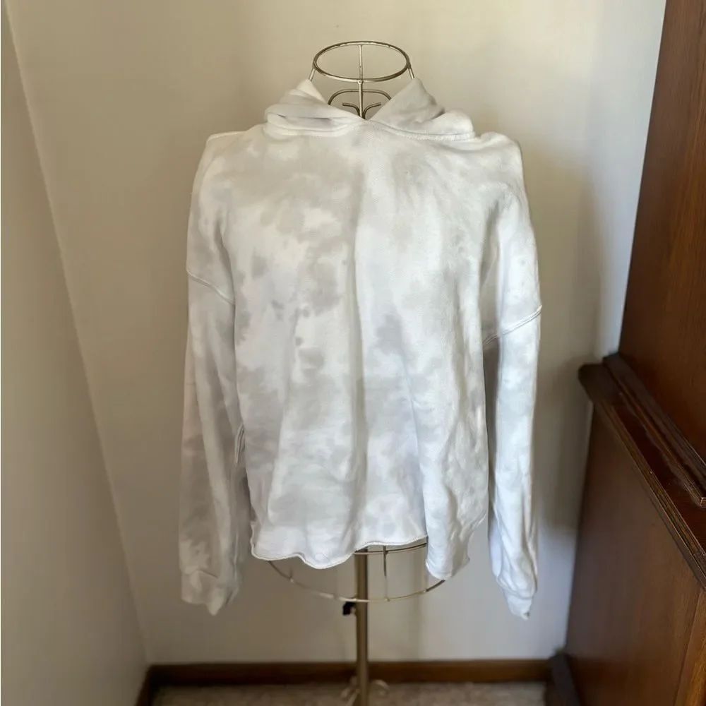 Abercrombie & Fitch Soft Collection Garment Dye Hoodie Medium White
